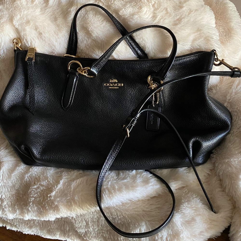 Used Black Coach Ally Satchel